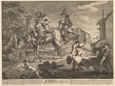 Sr. Hudibras, His Passing Worth, The Manner How He Sally'd Forth": Twelve Larg..., February 1725-26. Creator: William Hogarth