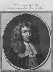 Sr. William Morice, Secretary of State to King Charles the Second 1784. Creator: Unknown