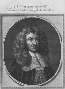 Sr. William Morice, Secretary of State to King Charles the Second 1784. Creator: Unknown