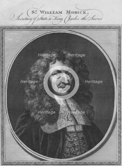'Sr. William Morice, Secretary of State to King Charles the Second', 1784. Creator: Unknown.