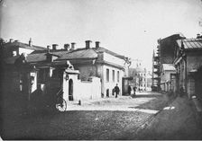 Sredny Kislovsky Lane towards the Arbat Square in Moscow, 1914