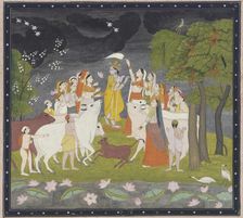 Sri Krsna with the flute, ca. 1790-1800. Creator: Unknown