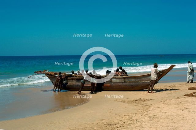 Sri Lankan boat. Artist: CM Dixon Artist: Unknown