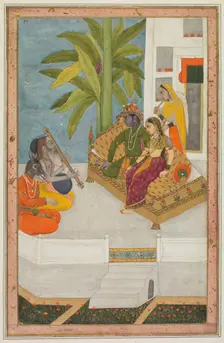 Sri Raga: An Illustration from a Ragamala Series, c. 1740. Creator: Unknown