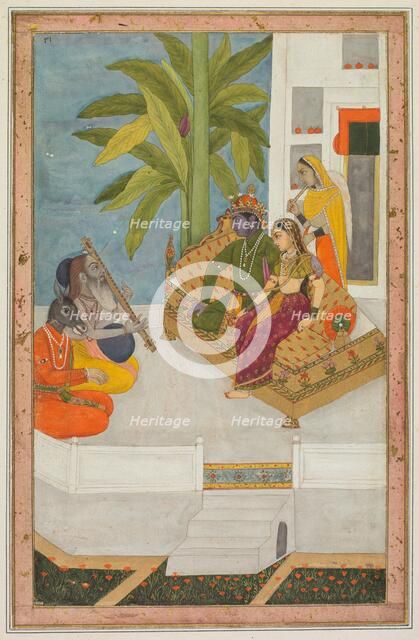 Sri Raga: An Illustration from a Ragamala Series, c. 1740. Creator: Unknown.