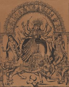 Sri Sri Durga, ca. 1875-80. Creator: Unknown