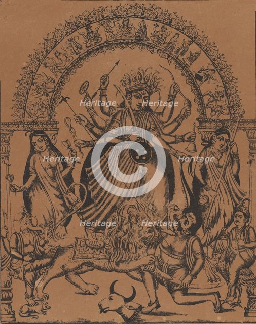 Sri Sri Durga, ca. 1875-80. Creator: Unknown.