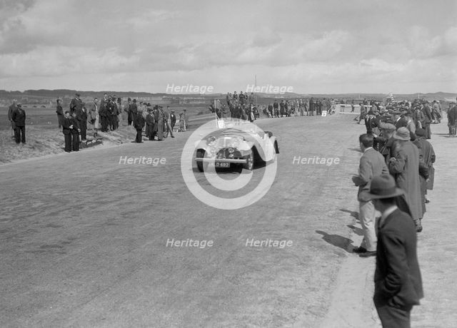 SS 1 4-seater tourer competing in the RSAC Scottish Rally, 1934. Artist: Bill Brunell.