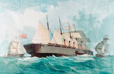 SS Great Eastern IK Brunel's great steam ship, 1858