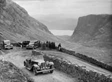 SS Jaguar 1 competing in the RSAC Scottish Rally, 1936. Artist: Bill Brunell