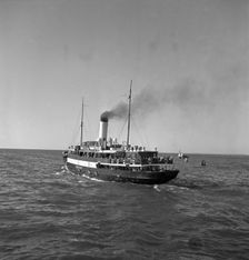 SS Öresund between Malmö and Copenhagen, 1950. Creator: Torkel Lindeberg