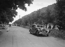SS Stanley's Jaguar SS competing at the MCC Torquay Rally, July 1937. Artist: Bill Brunell