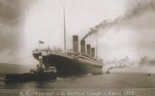 S.S. Titanic - In Belfast Lough - April 1912 1912