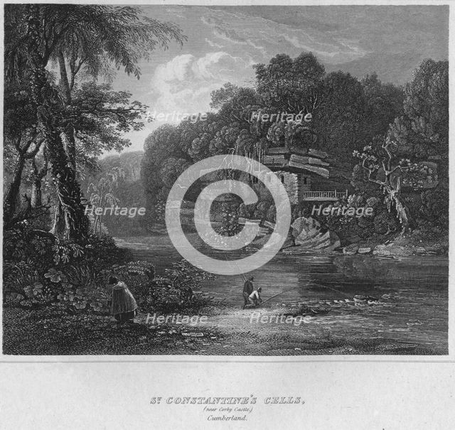 'St. Constantine's Cells, (near Colby Castle.) Cumberland', 1814. Artist: John Greig.