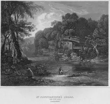 St. Constantine's Cells, (near Colby Castle.) Cumberland 1814. Artist: John Greig