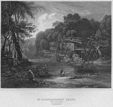 St. Constantine's Cells, (near Colby Castle.) Cumberland 1814. Artist: John Greig