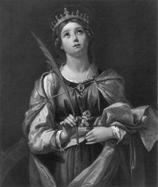 St Catherine, 19th century.Artist: F Knolle
