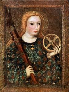 St Catherine 1365-1367 (1955). Artist: Master Theodoric