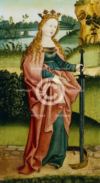 'St Catherine of Alexandria', c1500. Artist: Unknown