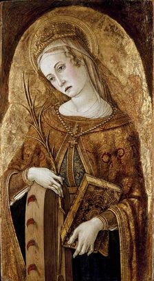 St Catherine of Alexandria, early 1490s. Artist: Vittore Crivelli