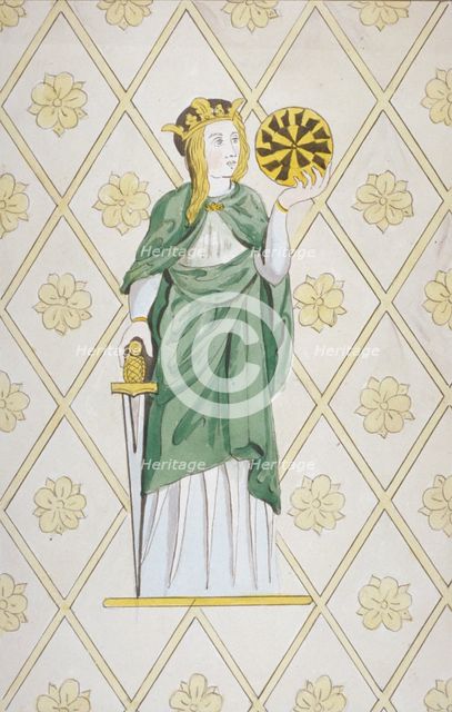 St Catherine, stained glass, church of St Leonard, Heston, Middlesex, 1820. Artist: Anon
