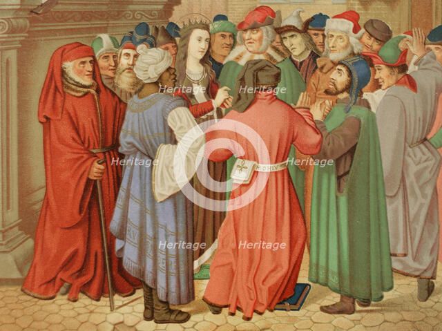 St Catherine surrounded by the Doctors of Alexandria, c1510-1520, (1878).  Creator: Unknown.