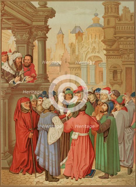 St Catherine surrounded by the Doctors of Alexandria, c1510-1520, (1878).  Creator: Unknown.