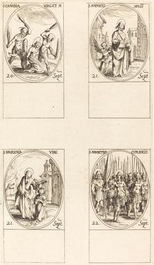 St. Candida; St. Matthew; St. Iphigenia; St. Maurice and Companions. Creator: Jacques Callot