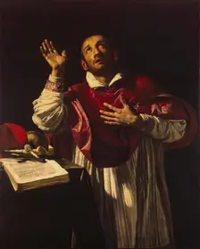 St Carlo Borromeo, 1610. Creator: Orazio Borgianni