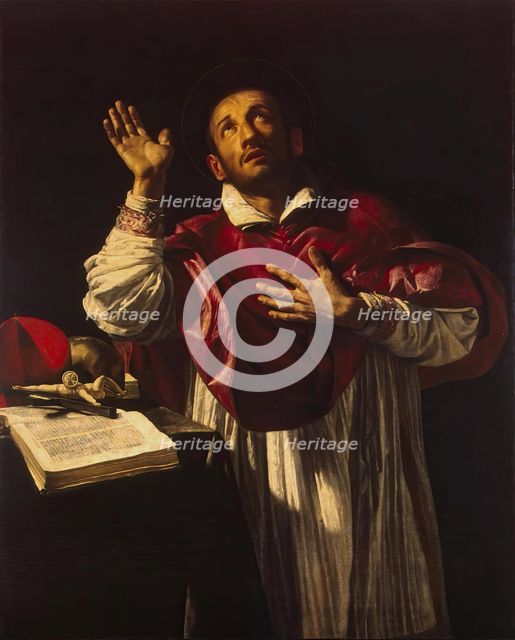 St Carlo Borromeo, 1610. Creator: Orazio Borgianni.