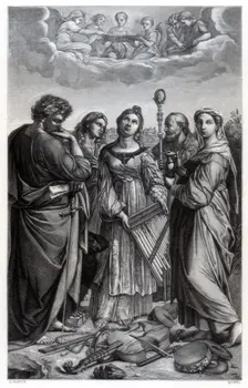 St Cecilia 1514 (1870). Artist: Quesnel