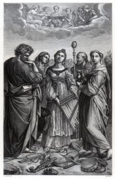 St Cecilia 1514 (1870). Artist: Quesnel