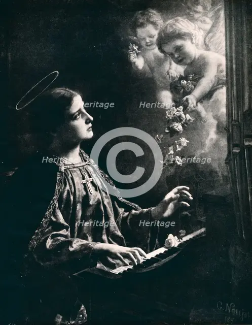 'St. Cecilia', 1891, (1911). Artist: Gustav Naujok.