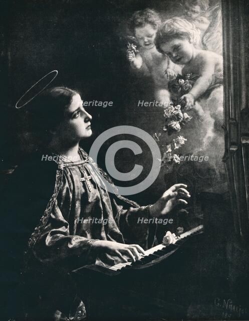 'St. Cecilia', 1891, (1911). Artist: Gustav Naujok.