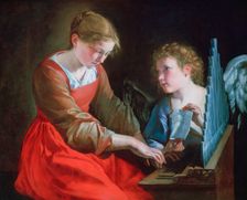 St Cecilia and an Angel c1617-1618 and c1621-1627. Artist: Orazio Gentileschi
