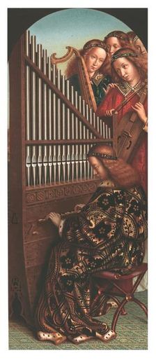 St Cecilia at the organ, (c1865). Creator: Christian Schultz