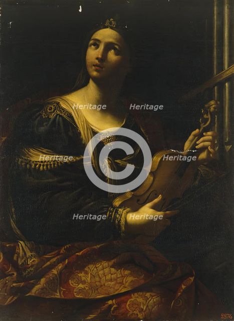 St Cecilia. Creator: Guercino.