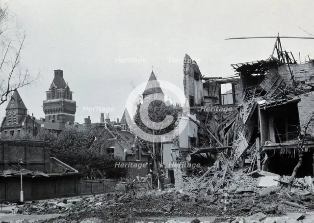 St Charles Hospital, London: building damaged by bomb, (1940). Creator: Unknown.