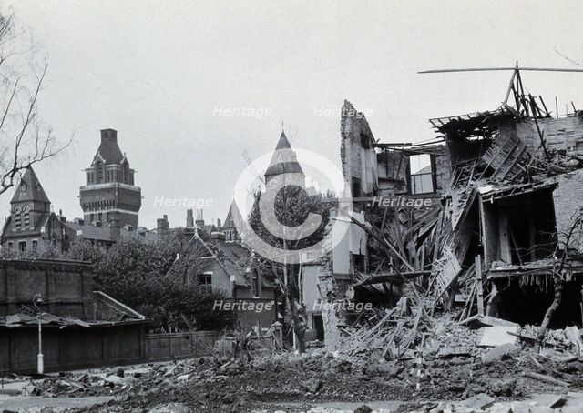 St Charles Hospital, London: building damaged by bomb, (1940). Creator: Unknown.