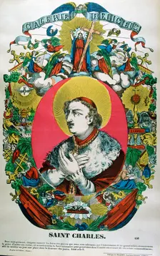St Charles of Borromeo, 16th century Italian priest, 19th century. Artist: Anon