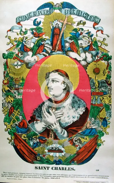 St Charles of Borromeo, 16th century Italian priest, 19th century. Artist: Anon