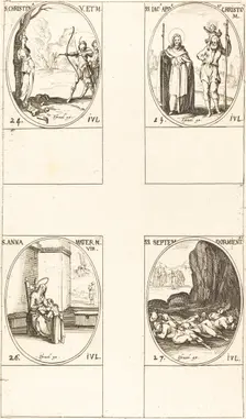 St. Christina; St. James, Apostle, and St. Christopher; St. Anne; Seven Sleepers of E. Creator: Jacques Callot