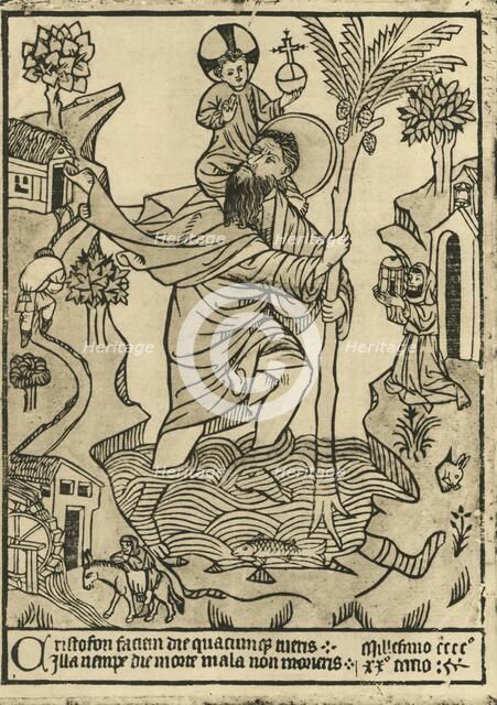 'St. Christopher. 1423', 1915. Creator: Unknown.