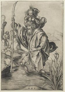 St. Christopher. Creator: Martin Schongauer (German, c.1450-1491)