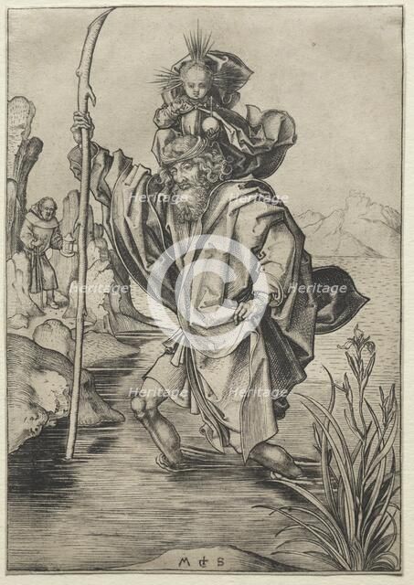 St. Christopher. Creator: Martin Schongauer (German, c.1450-1491).
