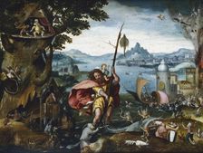 St Christopher Crossing the River 1506-c1527. Artist: Jan de Cock