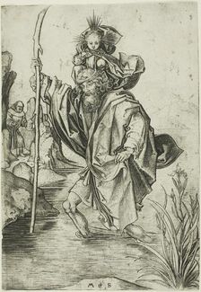 St. Christopher, c. 1475. Creator: Martin Schongauer