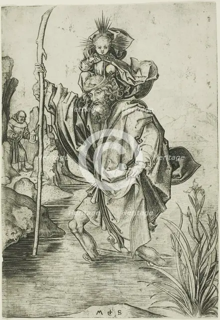 St. Christopher, c. 1475. Creator: Martin Schongauer.