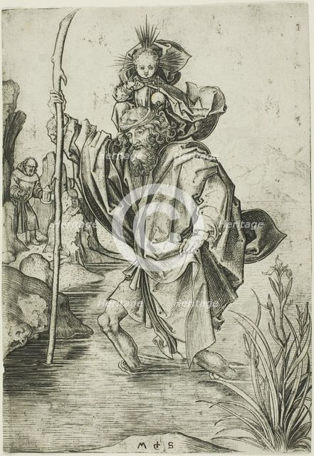 St. Christopher, c. 1475. Creator: Martin Schongauer.