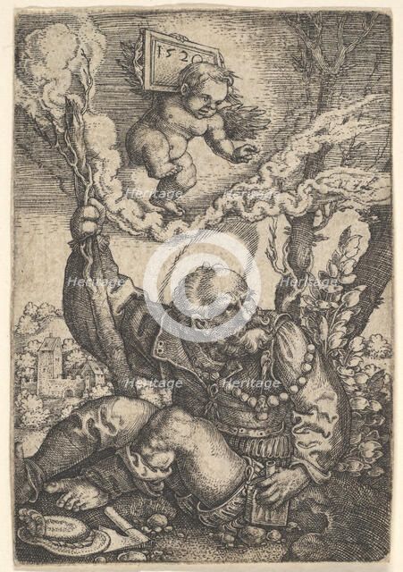 St. Christopher, early 16th century. Creator: Barthel Beham.